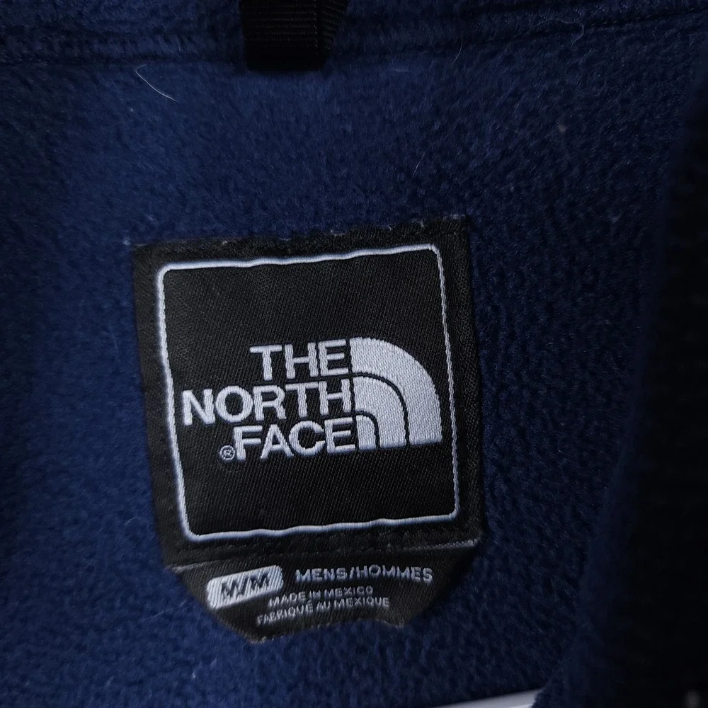The North Face Denali Polartec Fleece Jacket Mens Medium Blue Black Zip Coat